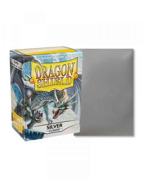 Plastfickor - Dragon Shield - Classic Silver (100 st, 63x88mm)