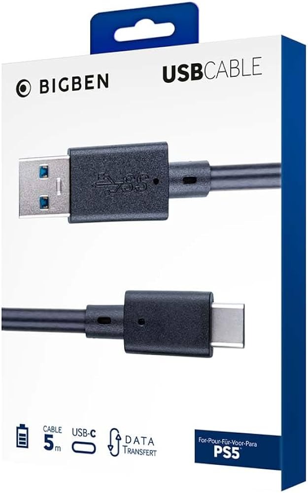 Bigben Usb-a/usb-c Ps5 Cable 5m