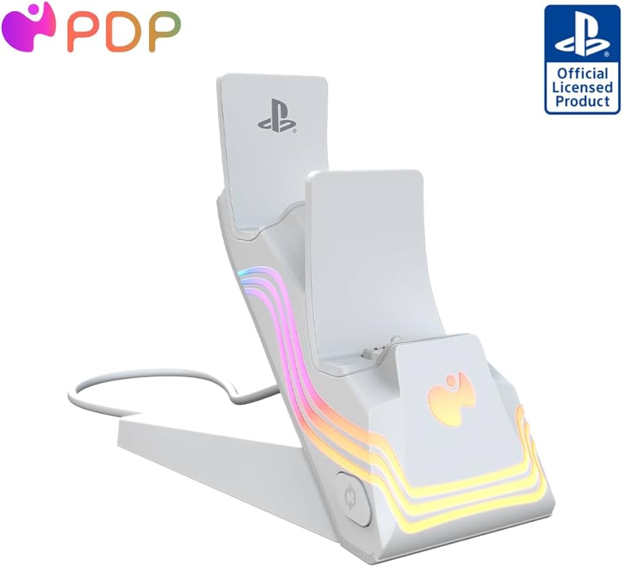 Pdp Ps5 Afterglow Wave - Dual Charger White