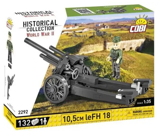 Cobi - World War II - 10.5cm LEFH  180 Gun 130 pcs - (Not For Sale In Hungary)