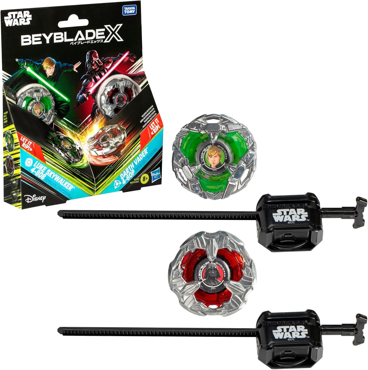 Beyblade X - Luke Skywalker 4 -80B (Stamina) vs Darth Vader 4-60B (Balance)