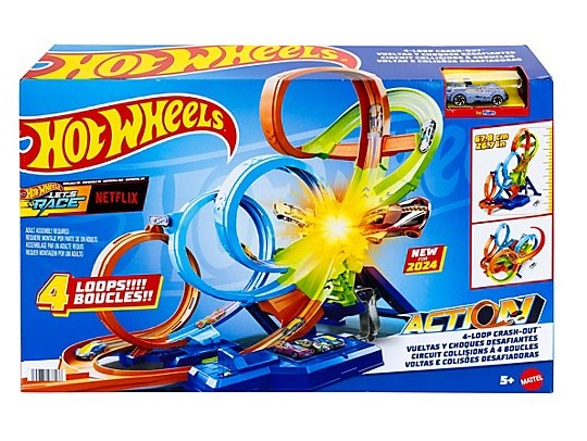 Hot Wheels - Track Builder Action Endless Loop Boosted Set