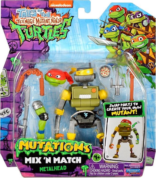 TMNT - Tales Of The Teenage Mutant Ninja Turtles Mix N Match Basic Mutant Figure - Metalhead