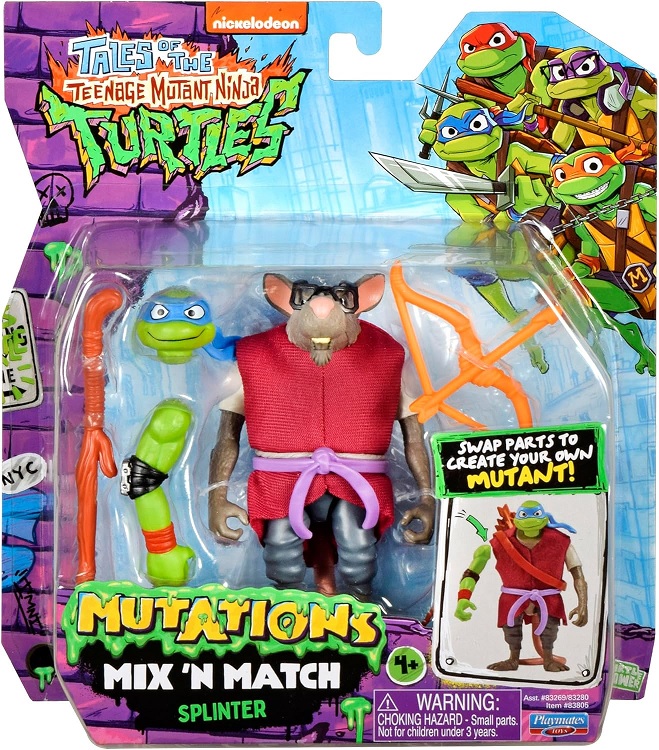 TMNT - Tales Of The Teenage Mutant Ninja Turtles Mix N Match Basic Mutant Figure - Splinter