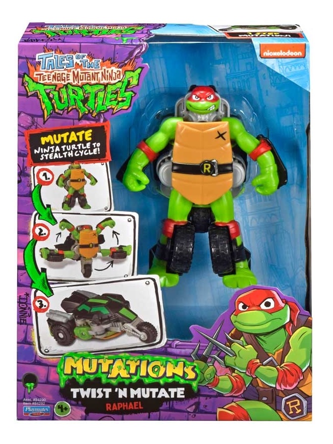 TMNT - Tales Of The Teenage Mutant Ninja Turtles Twist N Mutate Figure To Vehicle - Raphael