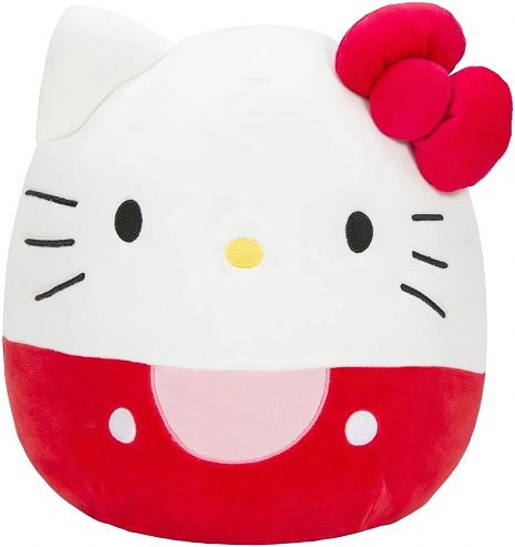 Squishmallow -  Large Plush (12" Sanrio Core- Hello Kitty Red)