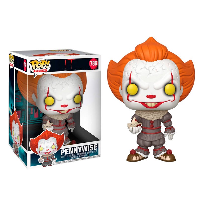 Funko Pop! Oversized Movies: It: Chapter 1 - Pennywise W/ Boat # Vinyl Figure (10)