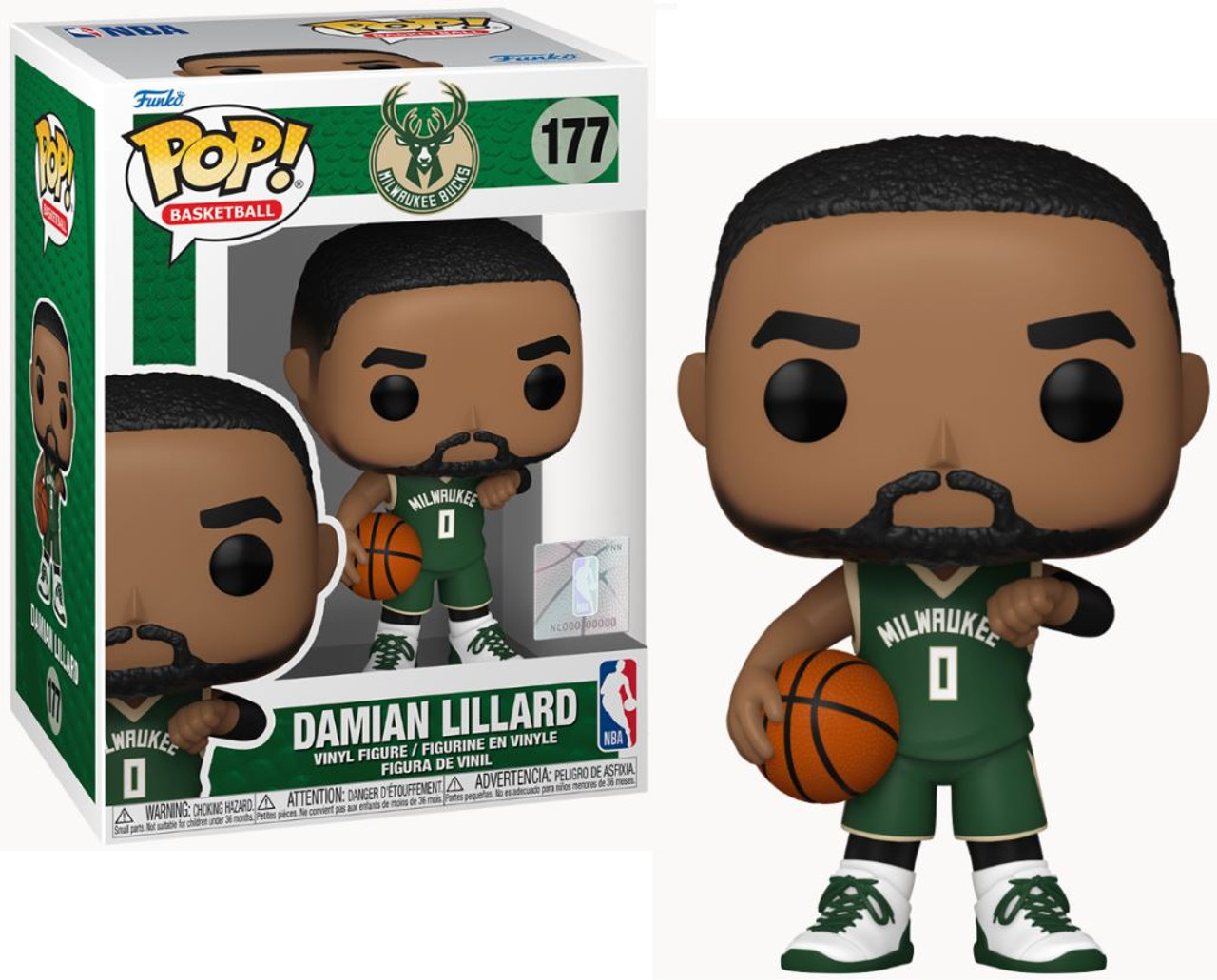 Funko Pop! Nba: Bucks - Damian Lillard #177 Vinyl Figure