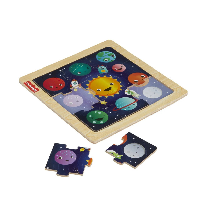 Fisher-price: Wooden Jigsaw Puzzle - Planet (hxv16)