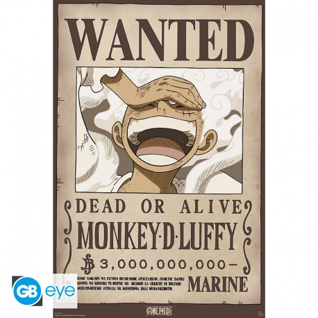 Abysse One Piece - Poster Maxi 91.5x61 - Wanted Luffy Wano (gbydco617)