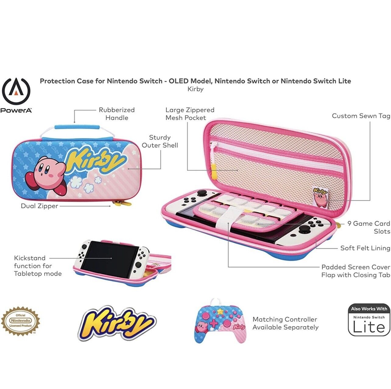 Retrospelbutiken.se – PowerA Protection Case - Kirby (Nintendo Switch)