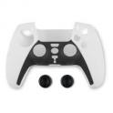 Spartan Gear - Controller Silicon Skin Cover And Thumb Grips (compatible With Playstation 5) (colour: Black/white)