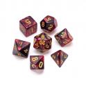 Tärningsset - Marble Series: Red & Black (DAMS007)