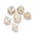Tärningsset - Pearl Series: White (DAPS001)