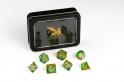 Tärningsset - Razor Series: Green & Yellow w Glitter core (DRRS023)
